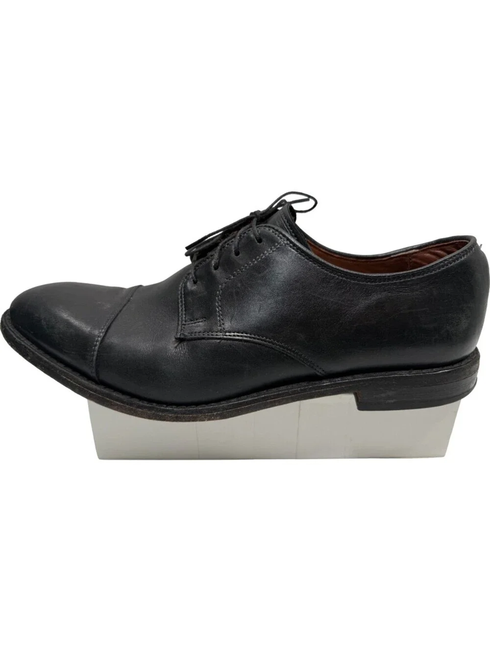 Allen Edmonds Lexington Men's 10.5 D Black Leather Cap Toe Brogue Derby Oxford